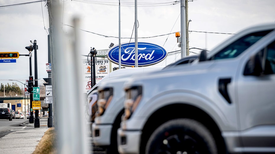 A Ford dealership in Saint-Hubert, Quebec, Canada.